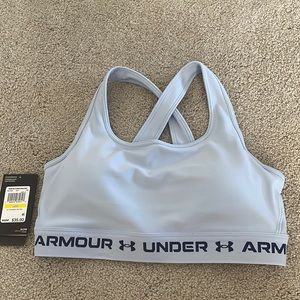 brand new never worn blue under armour sports bra